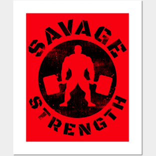 SAVAGE STRENGTH DEADLIFT Posters and Art